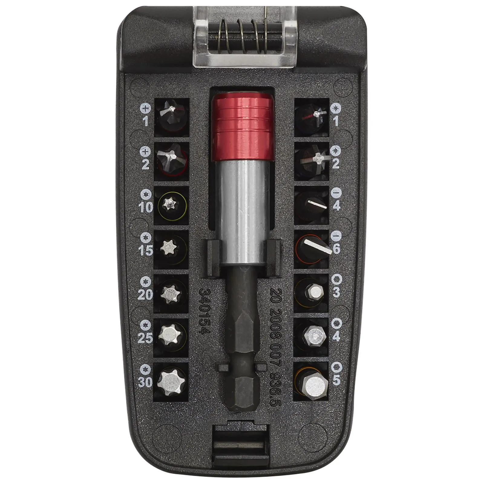 Sealey Power Tool Screwdriver Bit Set 15 Piece Colour Coded S2 Steel