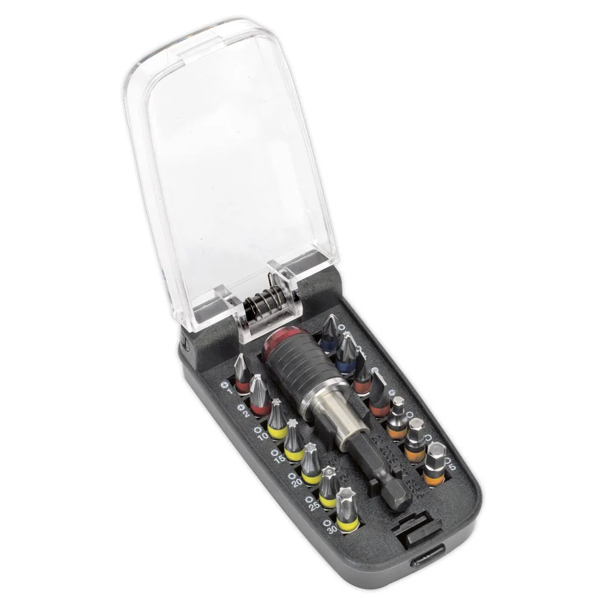 Sealey Power Tool Screwdriver Bit Set 15 Piece Colour Coded S2 Steel