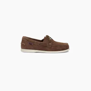 Sebago Portland Roughout Boat Shoe - Dark Brown