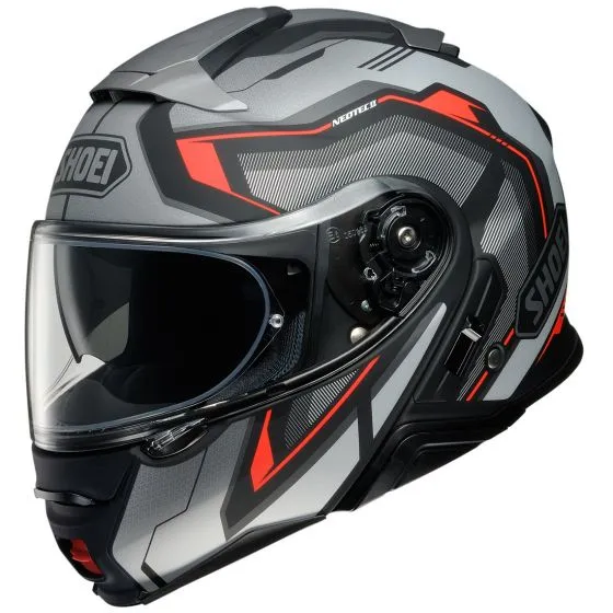 SHOEI HELMET NEOTEC2 RESPECT TC-5 MATTE GREY/RED
