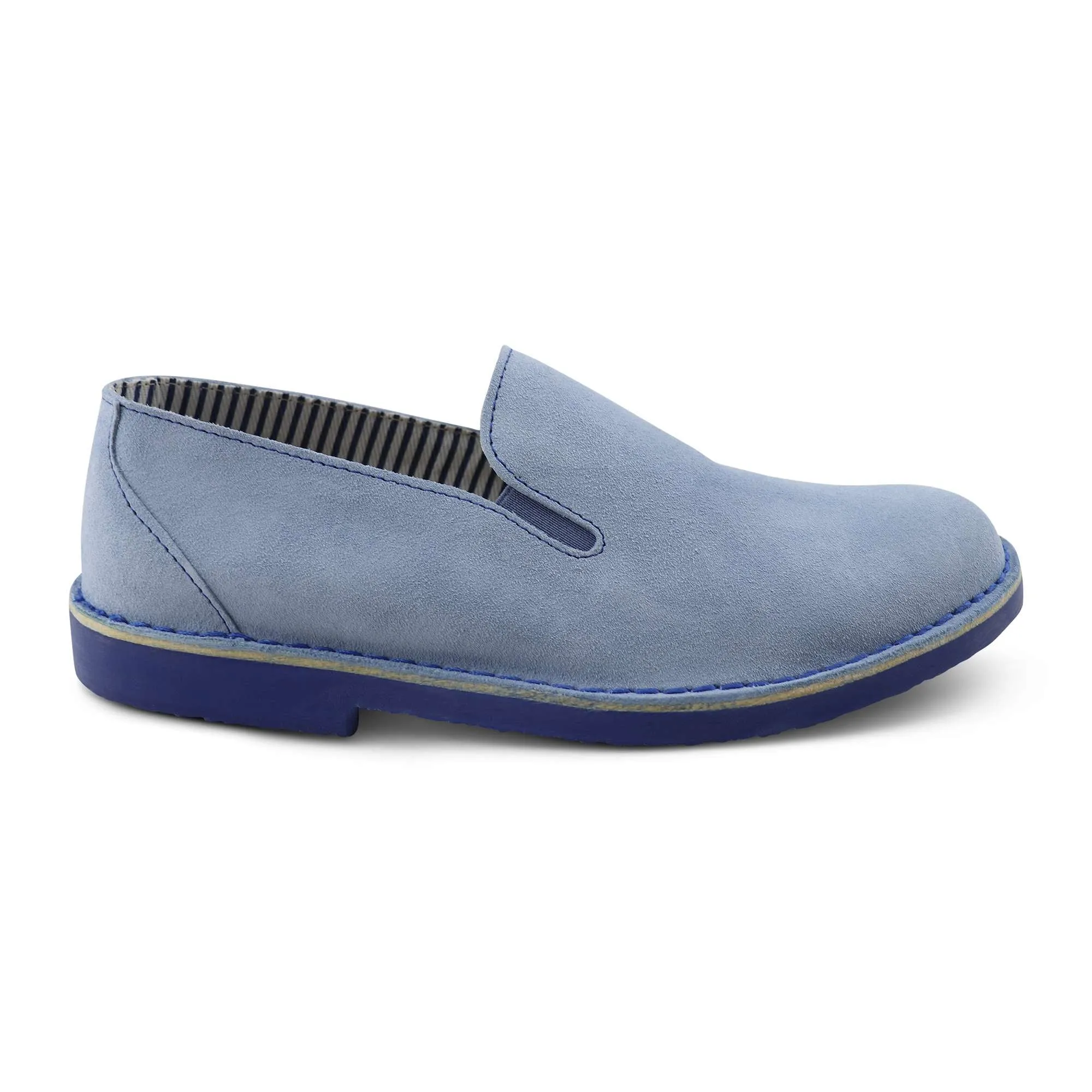 Slip-on cielo in camoscio