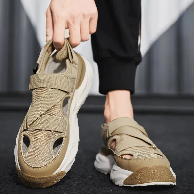 Sommer Hohle Atmungsaktive Herren Sandalen