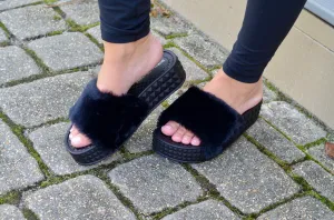 Sonny Fur Black - Chinese Laundry