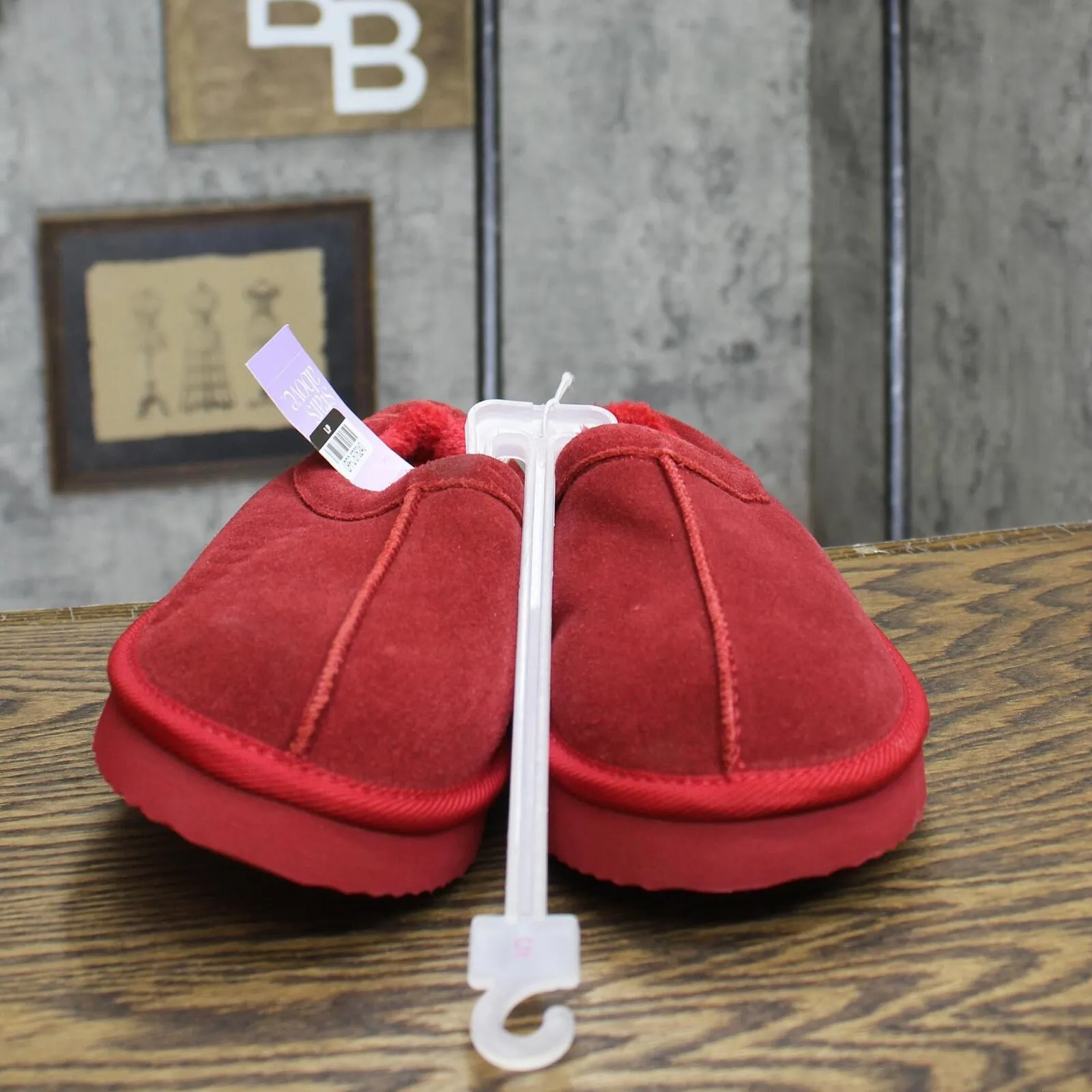Stars Above Women's Amira Suede Clog Slippers 88498410 Cherry Red 5M