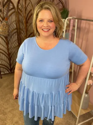 Summer Classics Tiered Top - Spring Blue