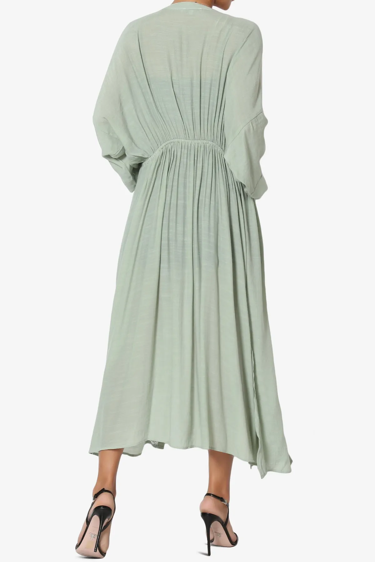 Sunlace Lace Trim High Slit Caftan