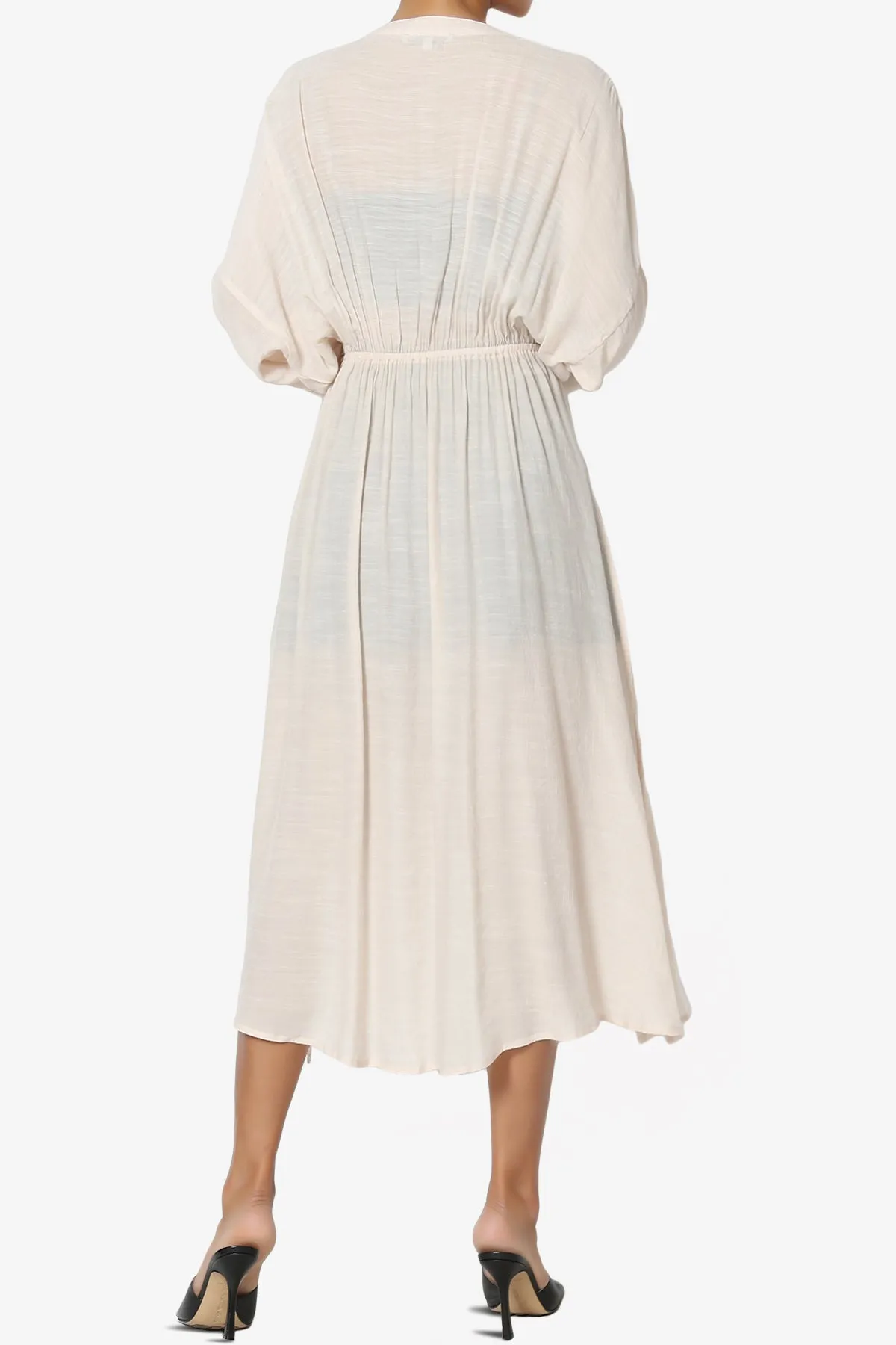 Sunlace Lace Trim High Slit Caftan