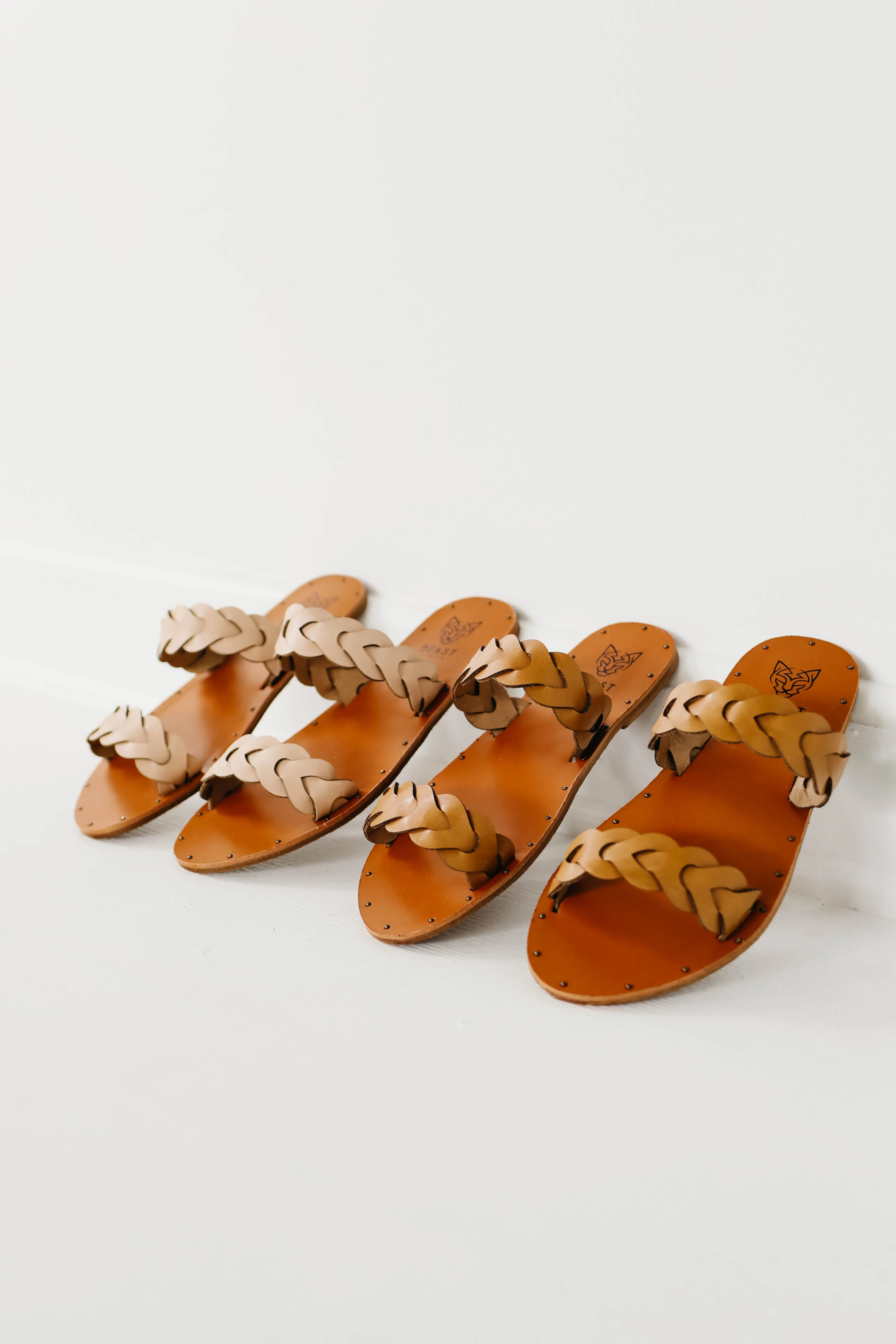 The Eli Braided Sandal - Camel