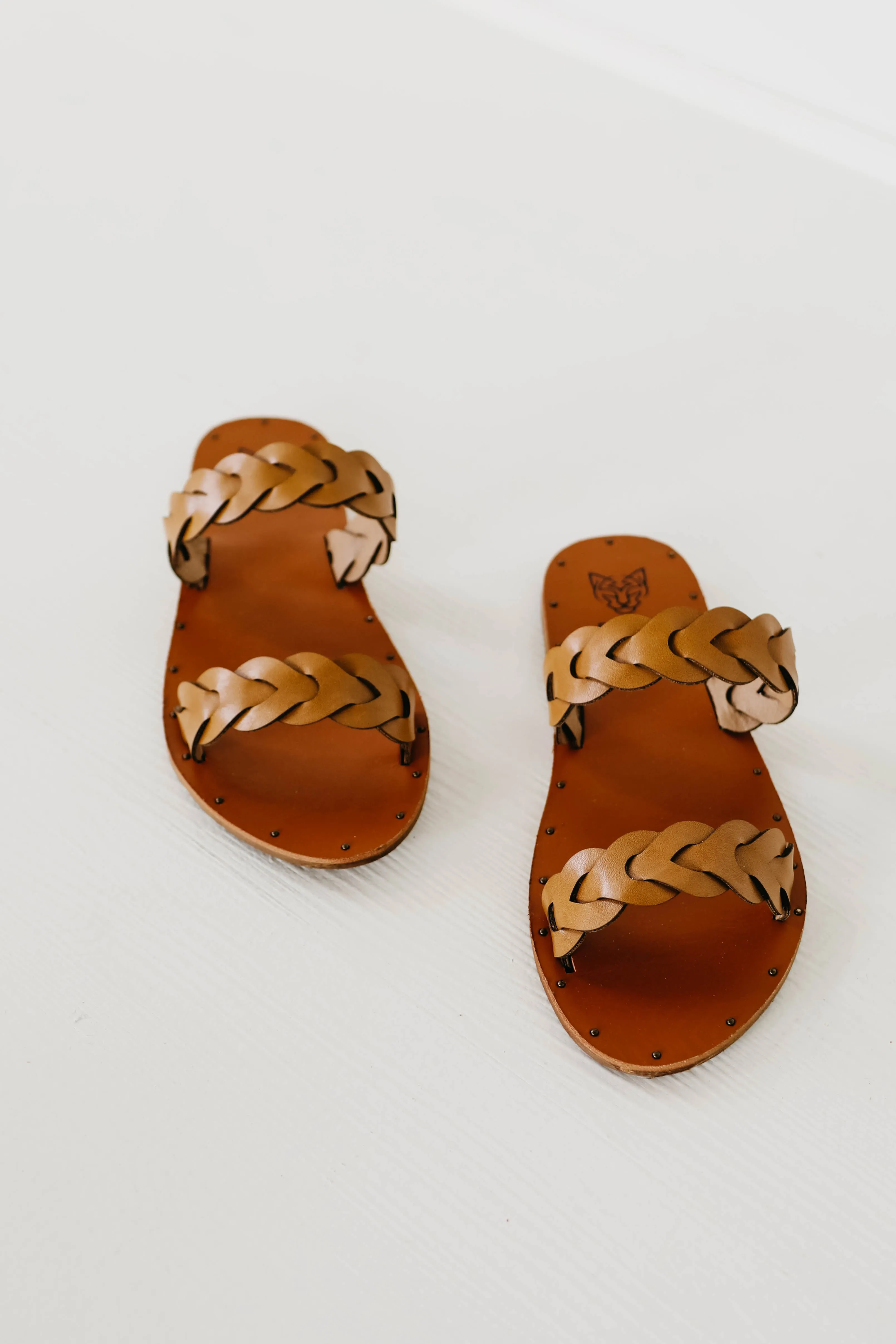The Eli Braided Sandal - Camel