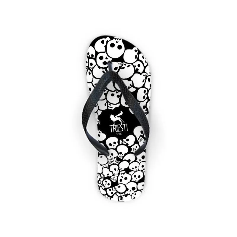TRIESTI Skull Heads Flip-Flops