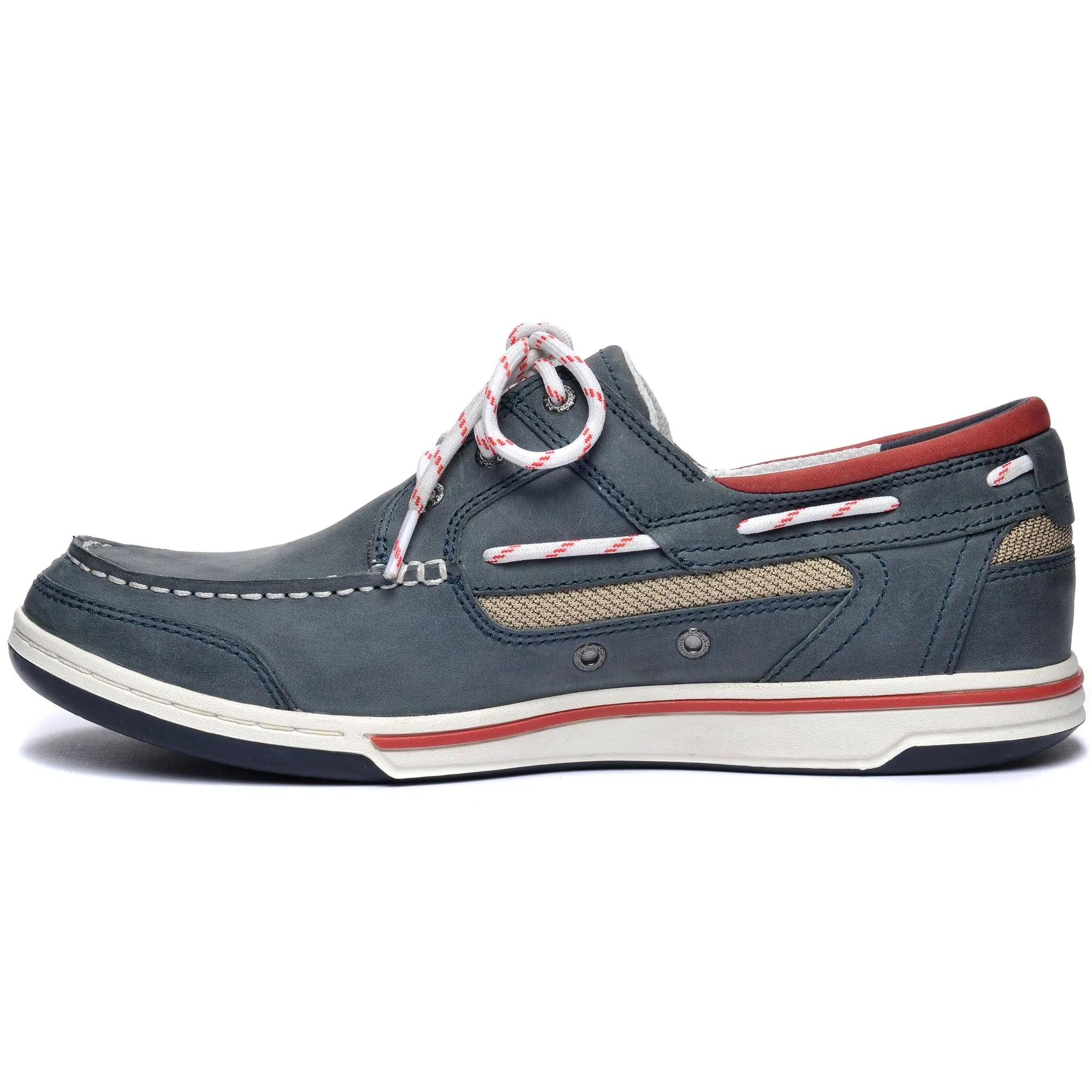 TRITON THREE EYELETS NBK - Moc - Low Cut - Man - BLUE NAVY