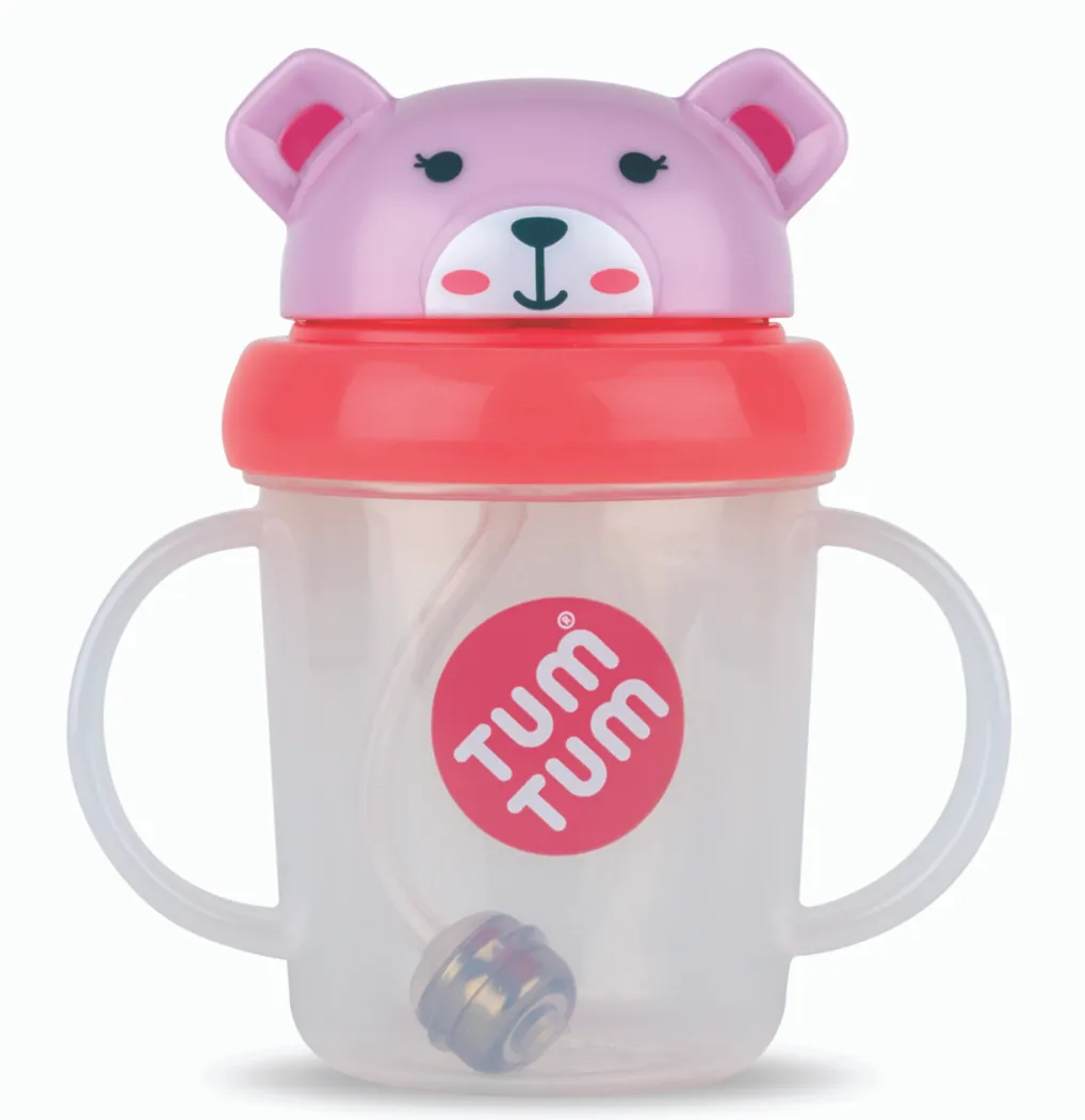 Tum Tum Tippy Up  Cup with Weighted Straw (Valve Free), Betsy Bear, 200ml