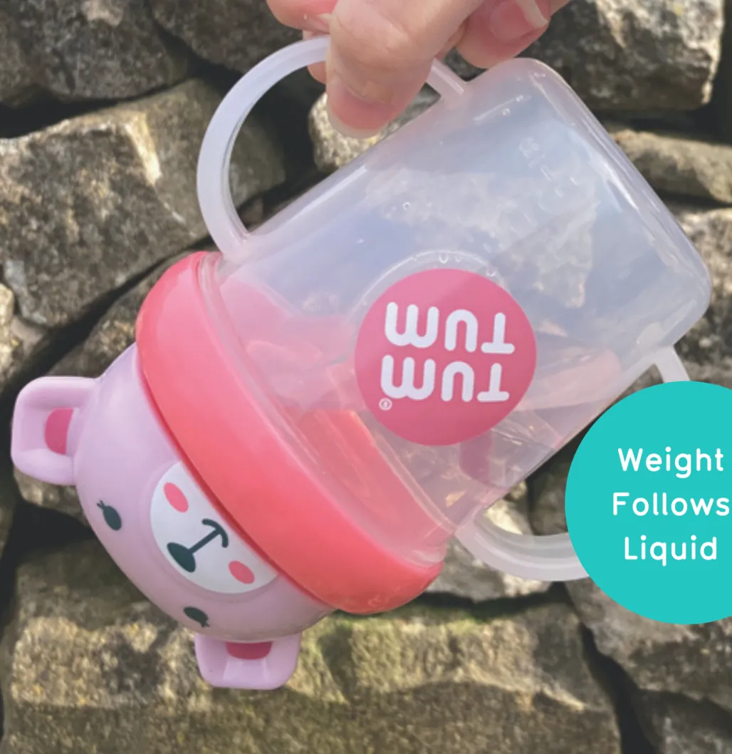 Tum Tum Tippy Up  Cup with Weighted Straw (Valve Free), Betsy Bear, 200ml