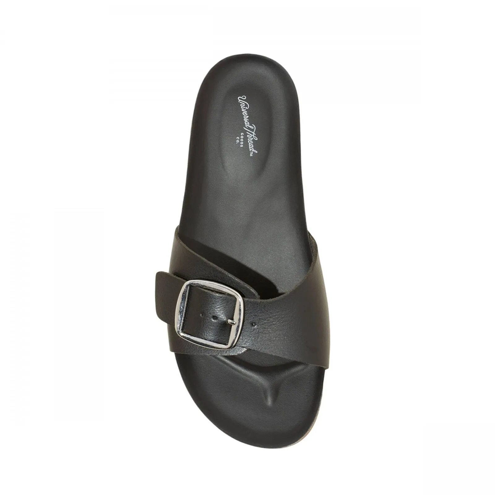 Universal Thread Womens Cameron Single Band Footbed Sandals 89998530 Black 8.5M