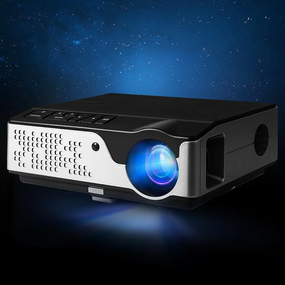 Video Projector Wifi USB Portable 4000 Lumens HD 1080P Home Theater Black