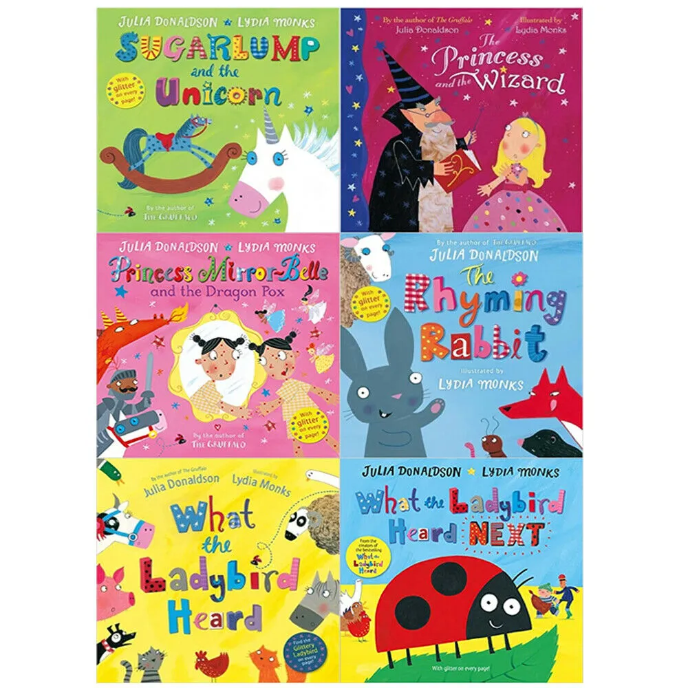What the Ladybird Heard and other Stories Collection 6 Books Set by Julia donaldson & Lydia Monks