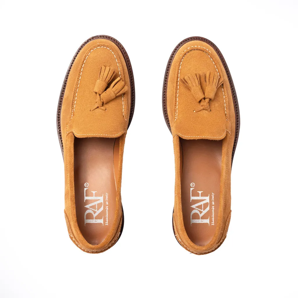 Women's A104PN Loafers with Bow in Suede - Leather