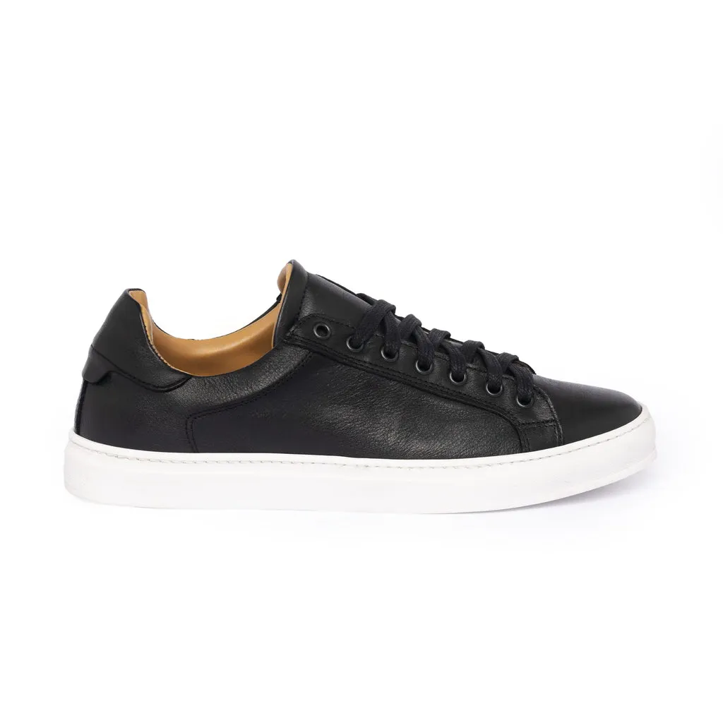 Women's Leather Sneakers - Black