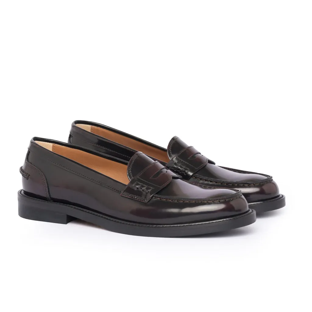 Women's Loafers in Bordeaux Leather