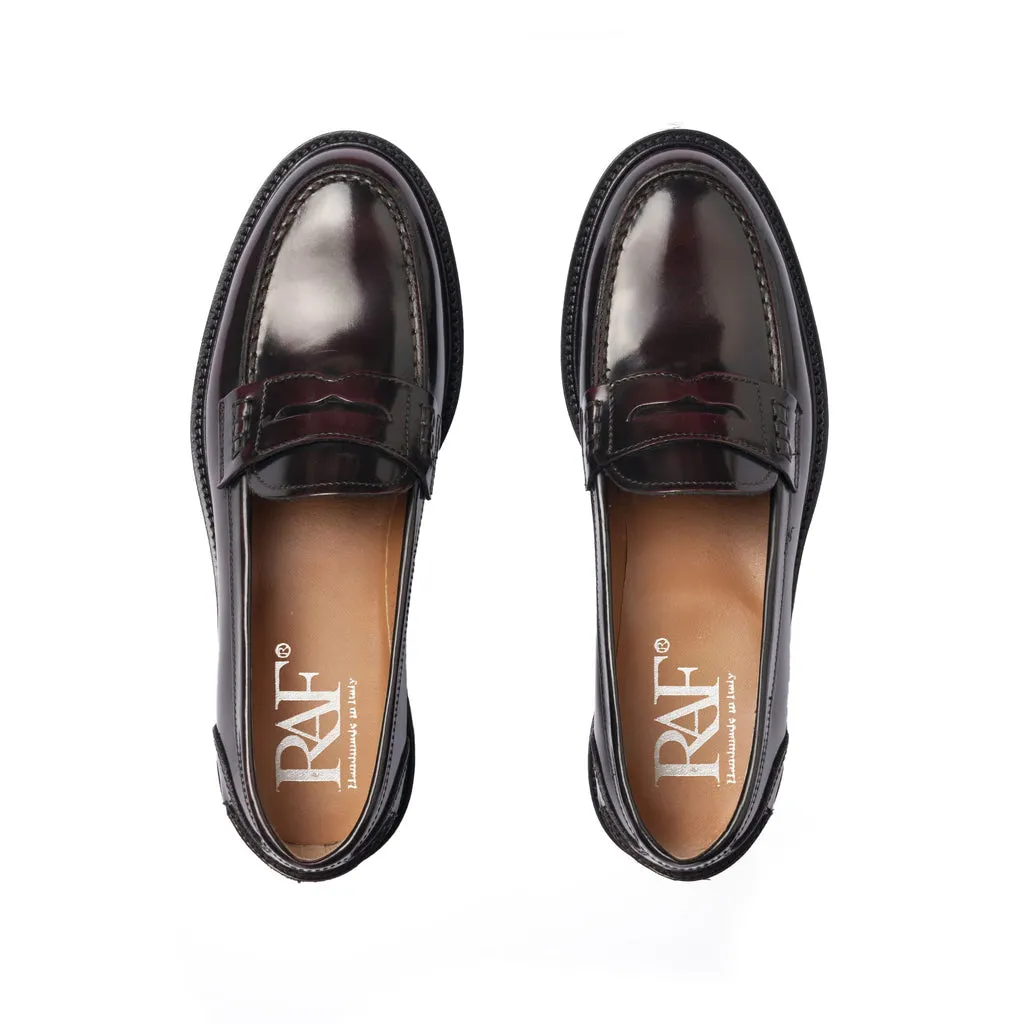 Women's Loafers in Bordeaux Leather