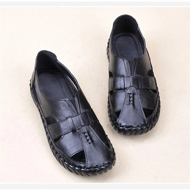 Women's Sandals  Genuine Leather Handmade Ladies Shoe