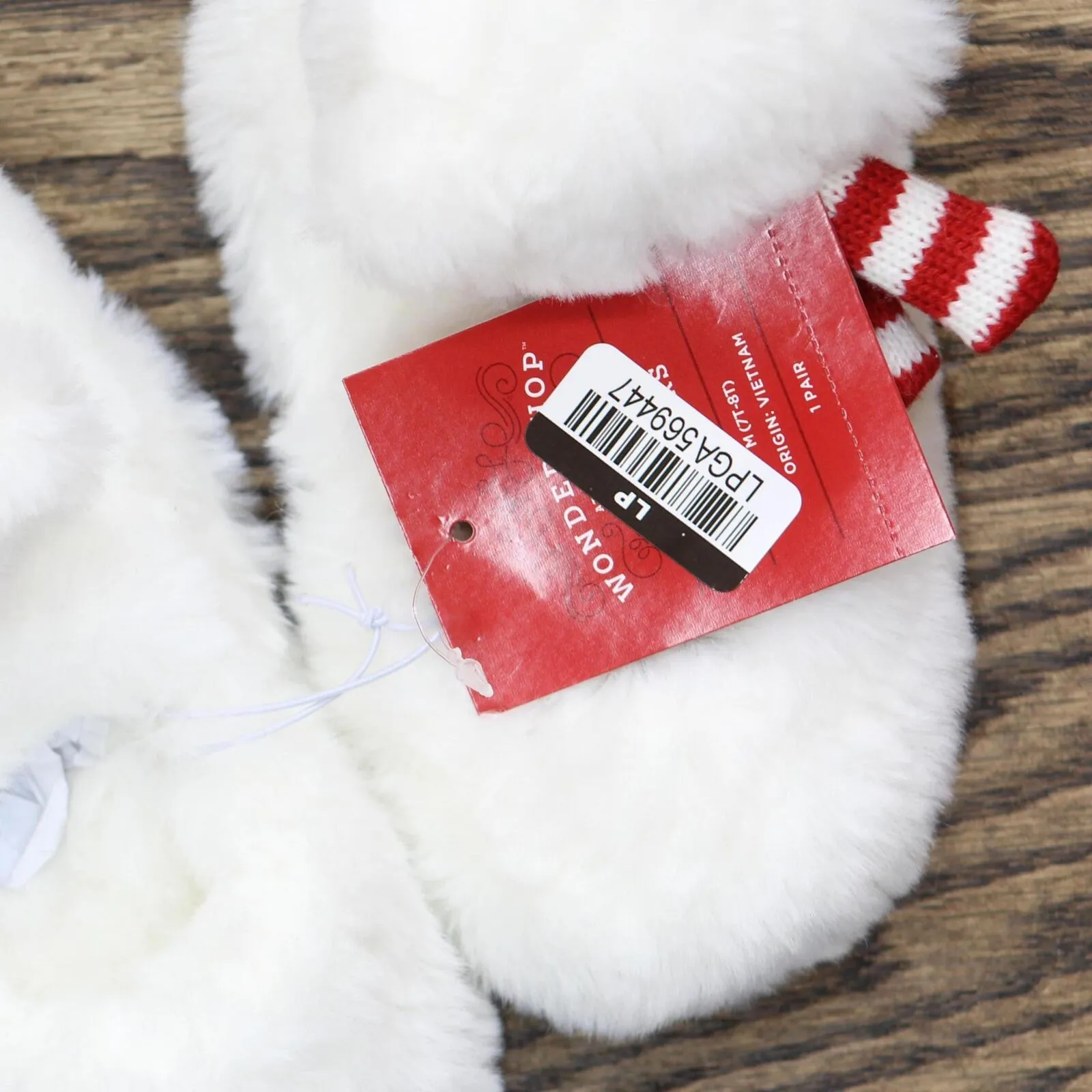 Wondershop Toddler Boys Girls Holiday Polar Bear Slippers White M (7T-8T)