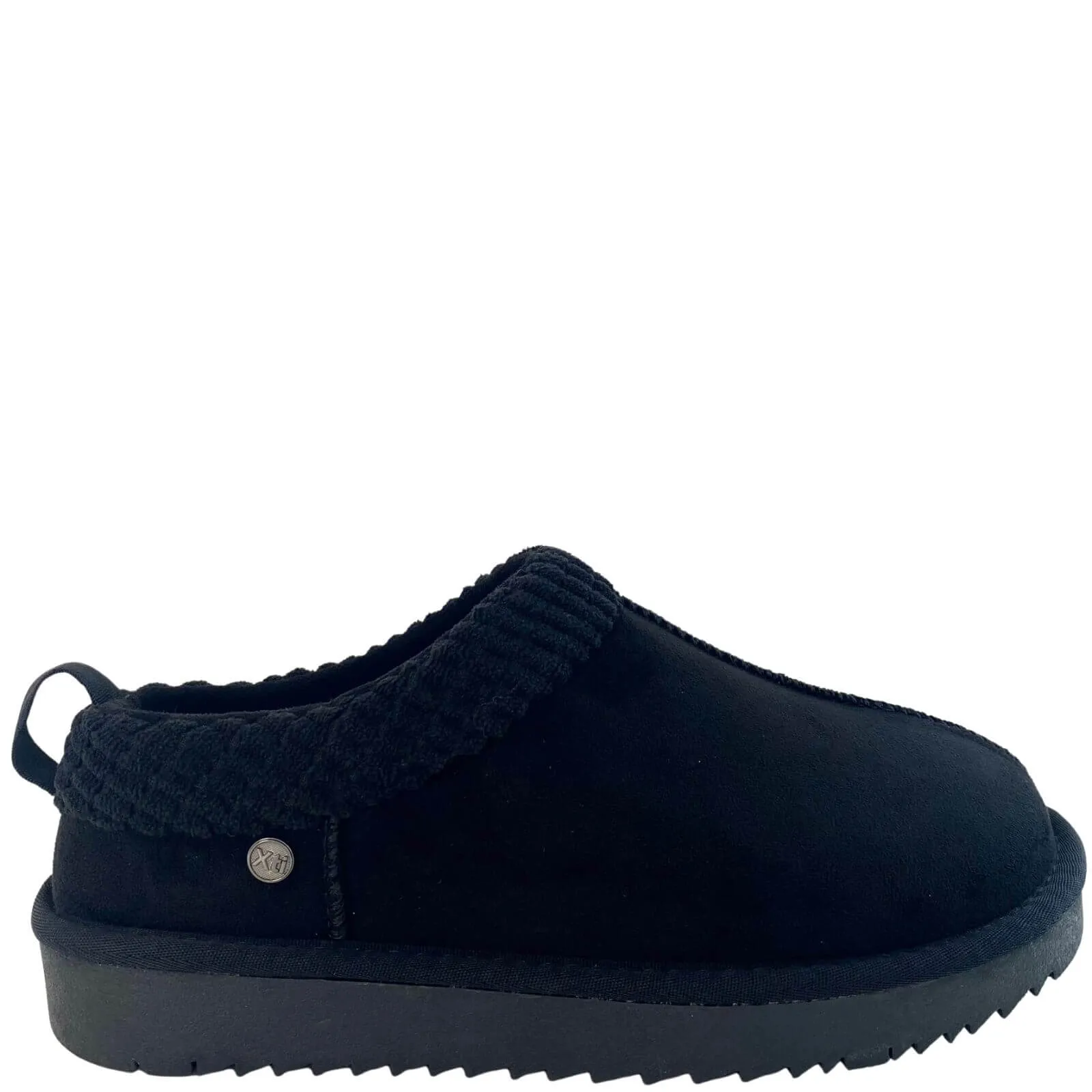 XTI Black Slip On Tatum Slippers
