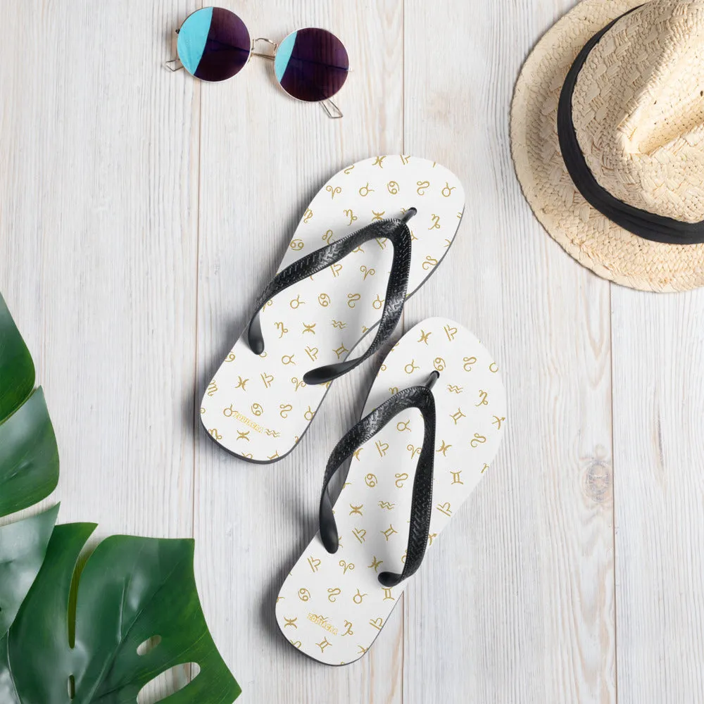 Zodiac sign logo Flip-Flops