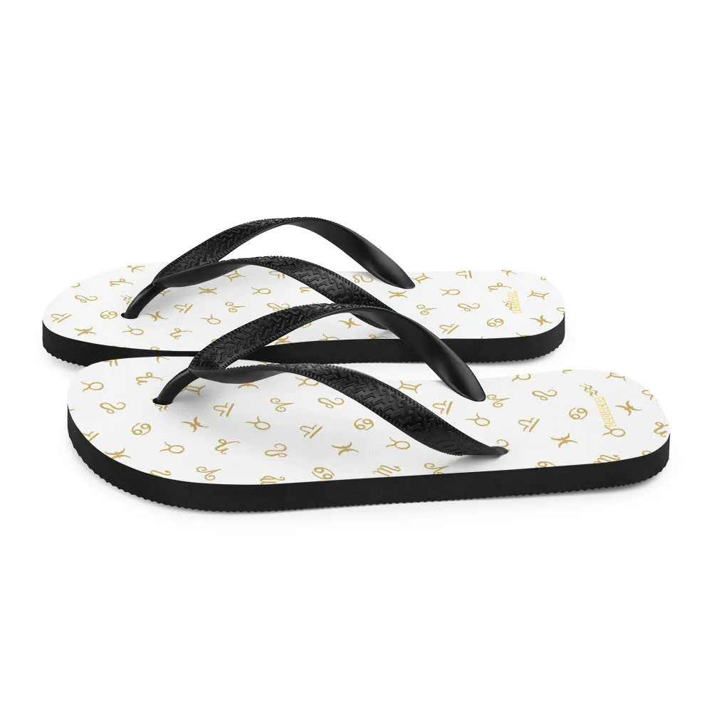 Zodiac sign logo Flip-Flops
