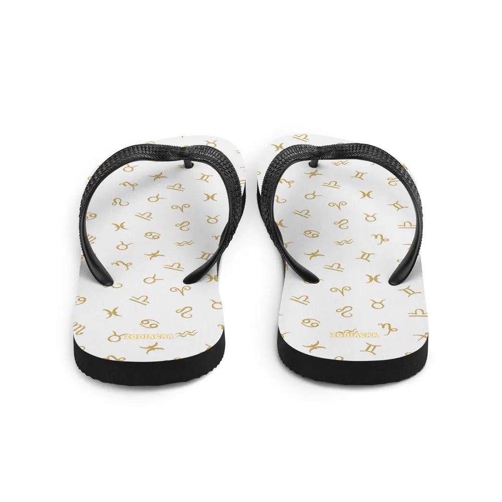 Zodiac sign logo Flip-Flops