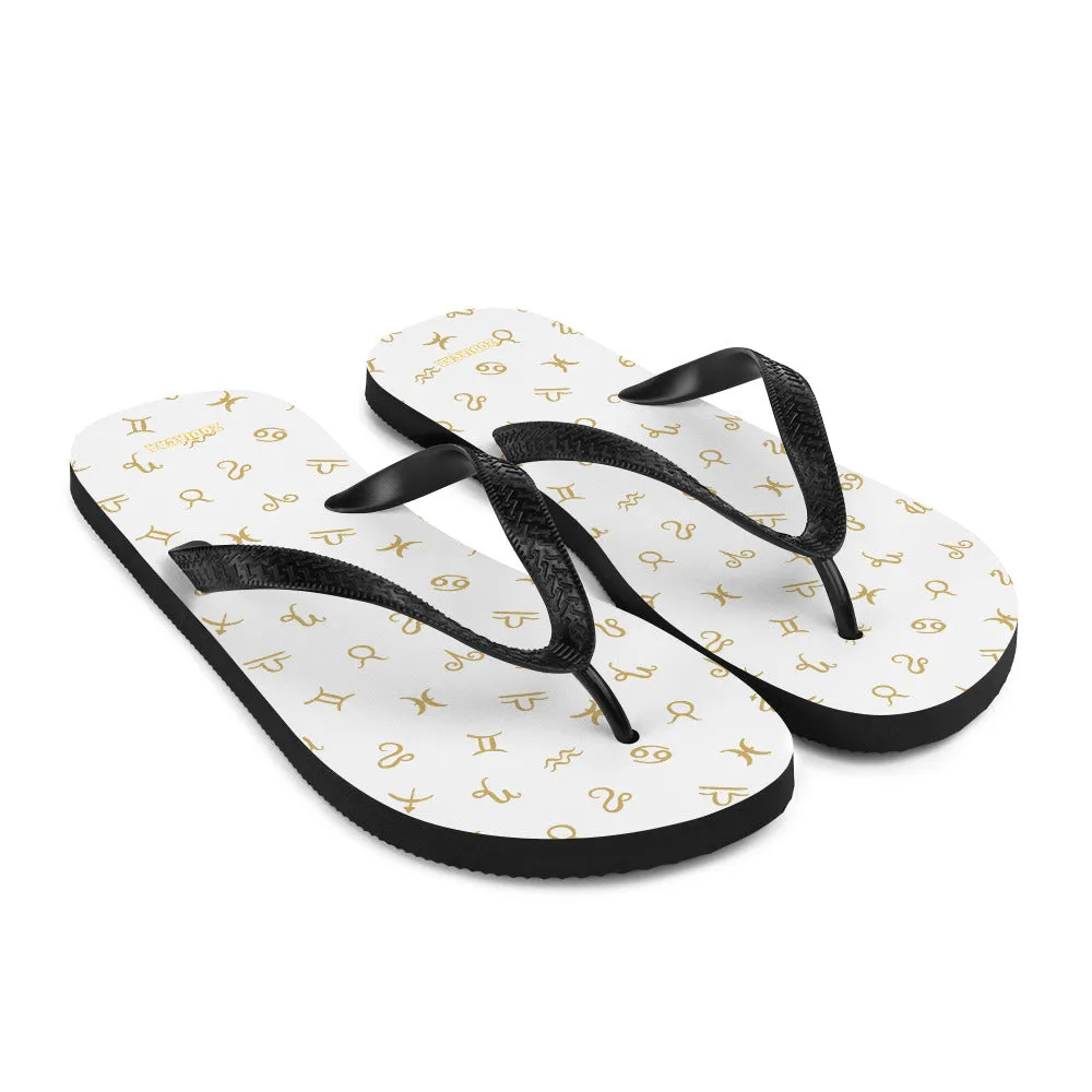 Zodiac sign logo Flip-Flops