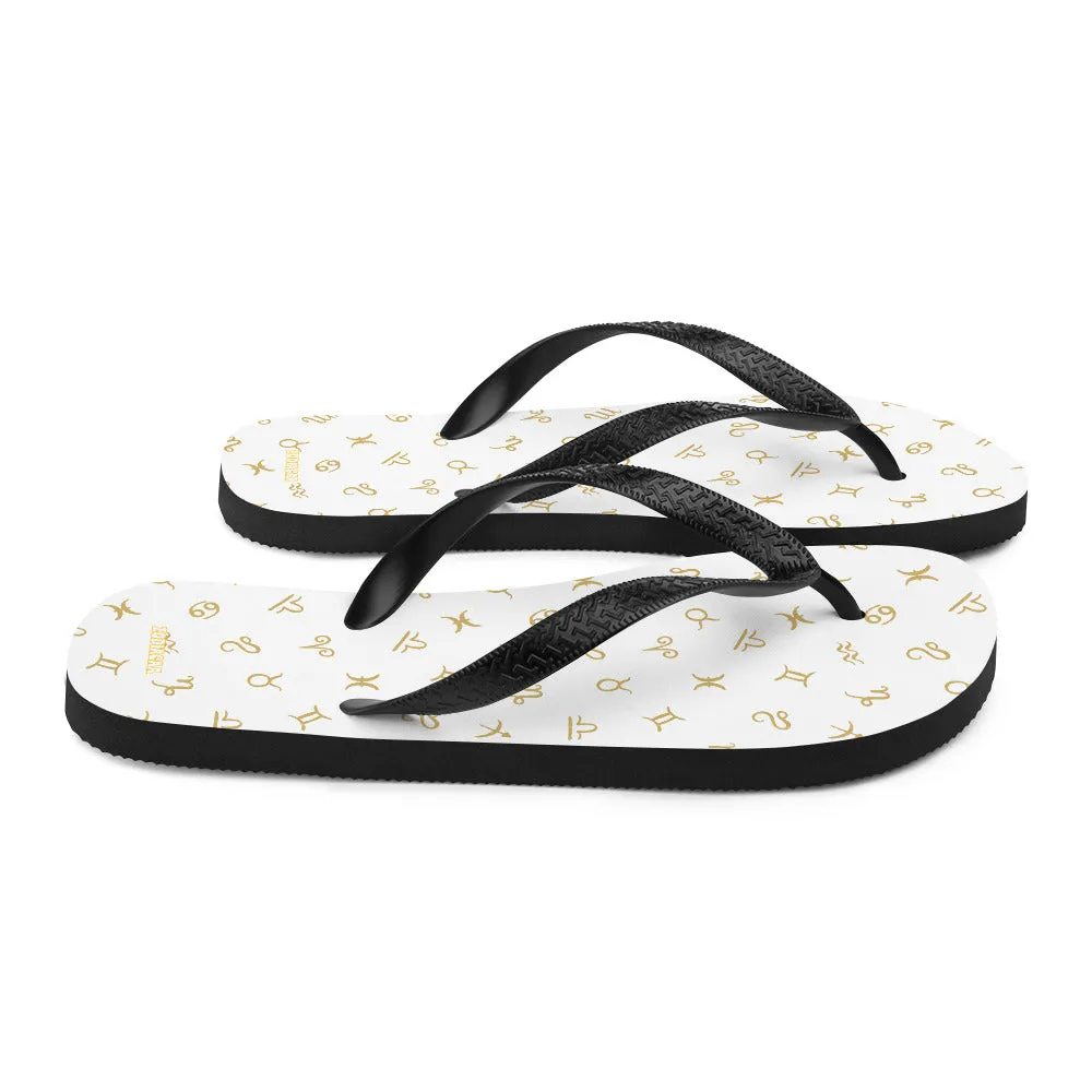 Zodiac sign logo Flip-Flops