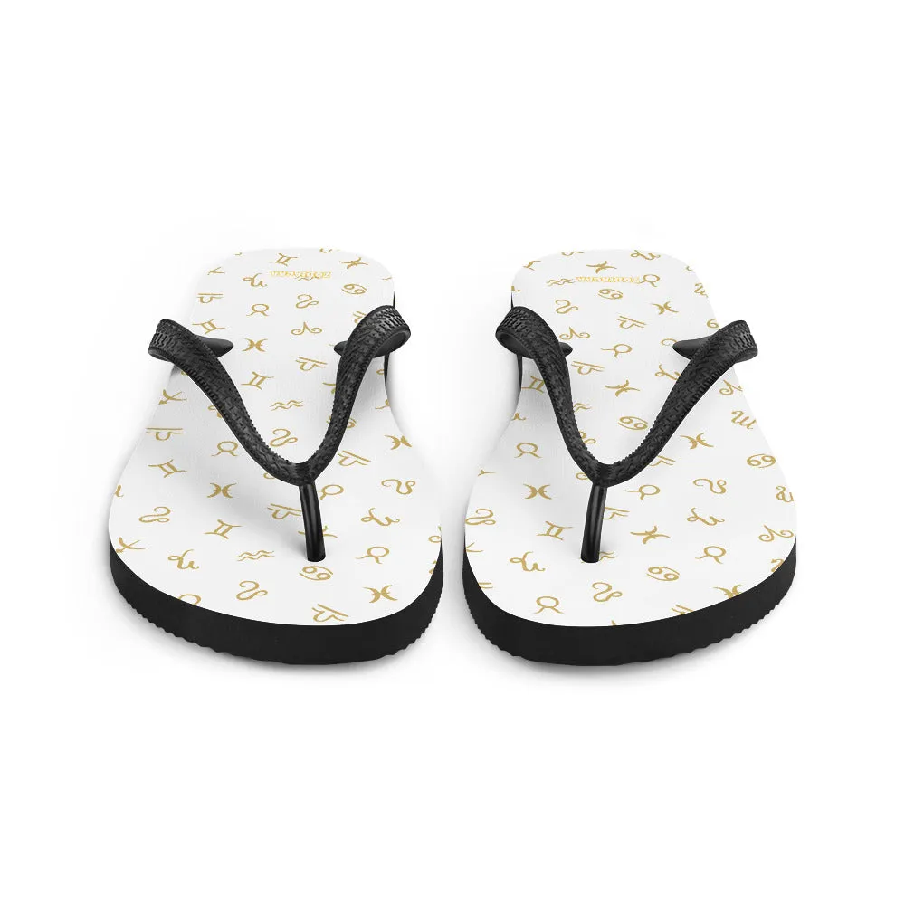 Zodiac sign logo Flip-Flops