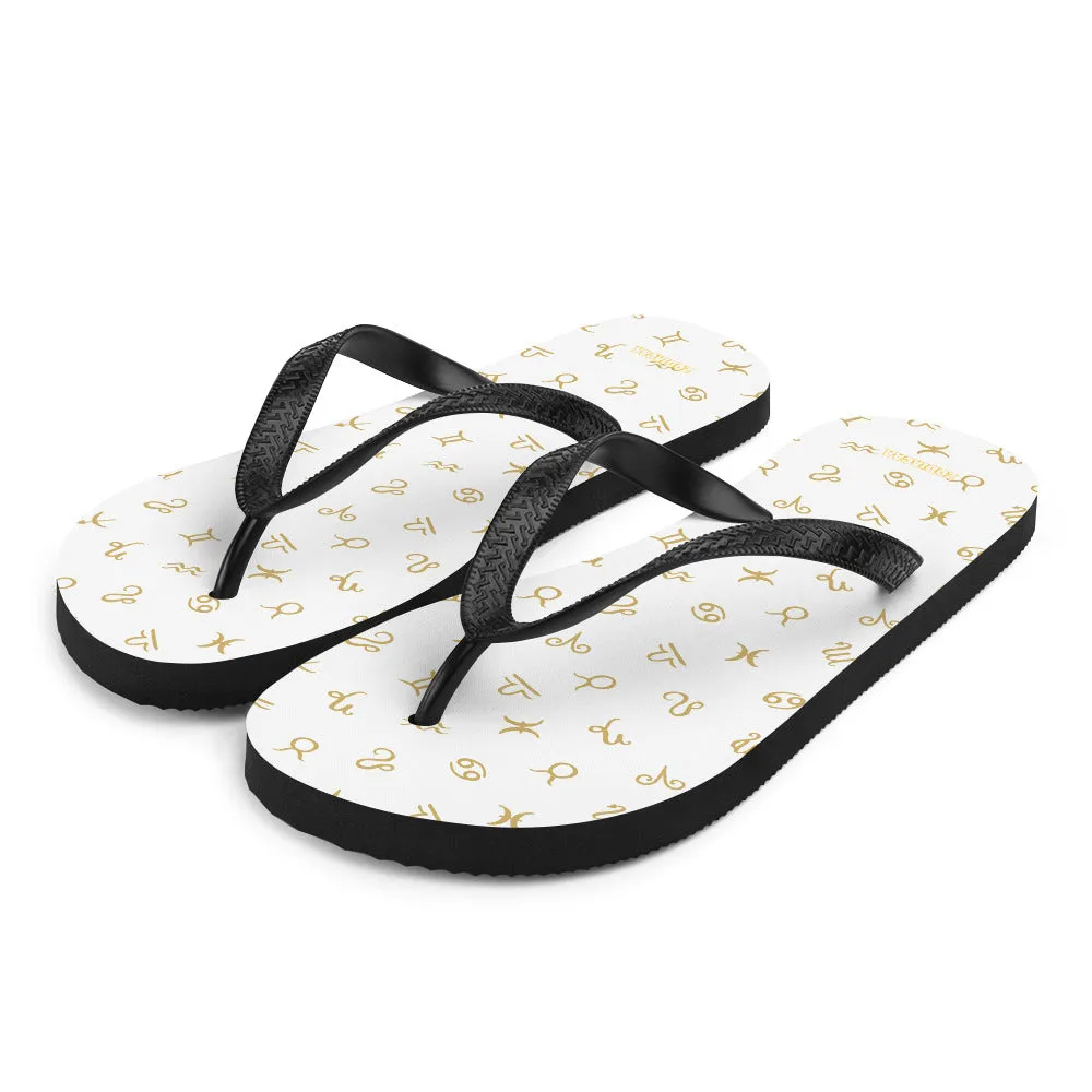Zodiac sign logo Flip-Flops